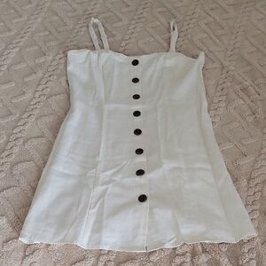Express White Button-Down Dress